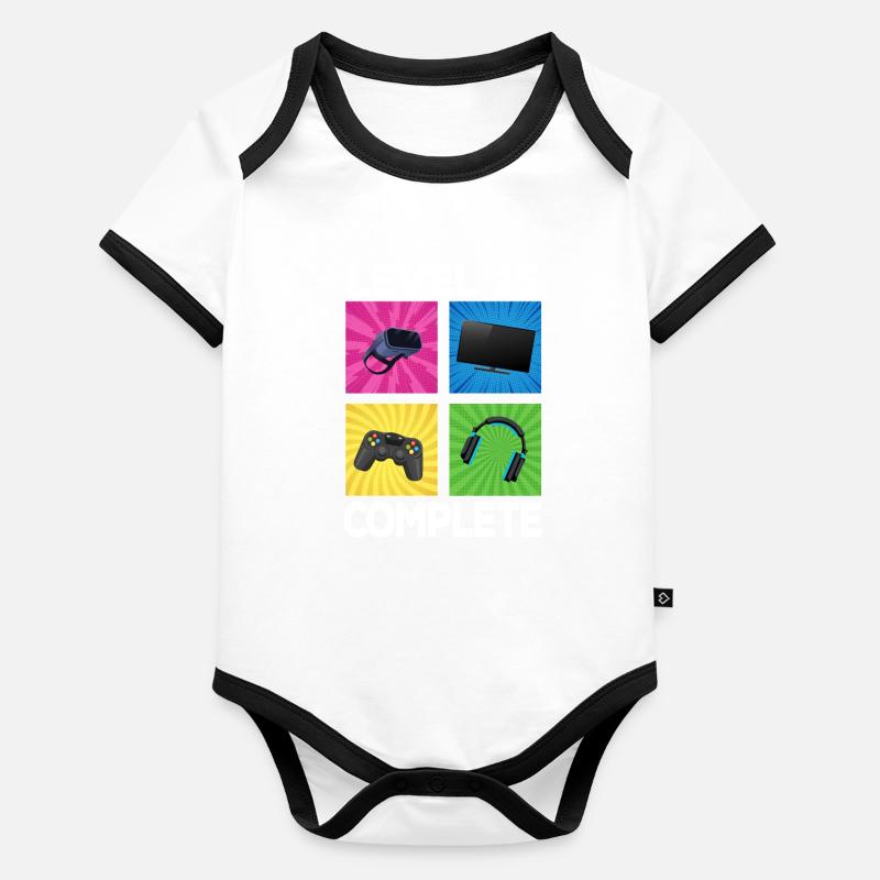 Level 15 complete 2007 Game 15. Geburtstag Baby Bio-Kurzarm-Kontrastbody