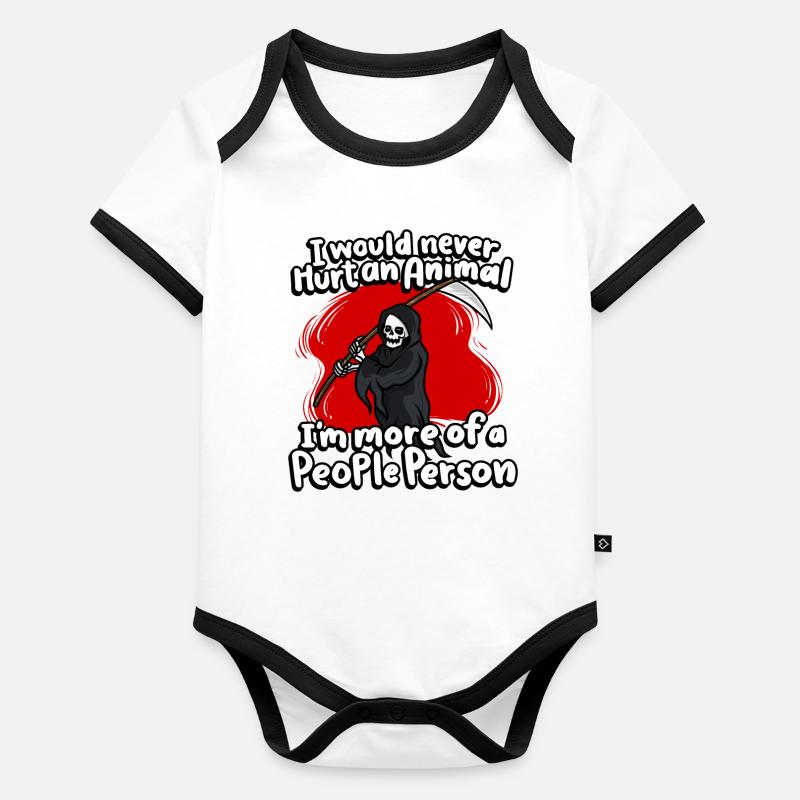 Ich Würde Nie Ein Tier Verletzen, Ich Bin Eher Baby Bio-Kurzarm-Kontrastbody