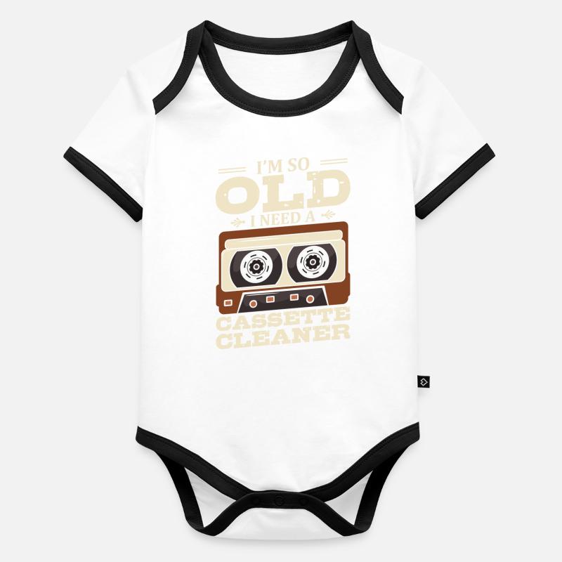 Ich Bin So Alt, Dass Ich Einen Kassettenreiniger Baby Bio-Kurzarm-Kontrastbody