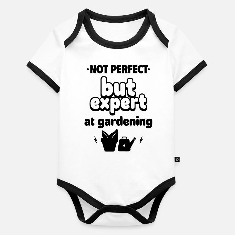 Expert en jardinage Body Bébé bio contrasté manches courtes
