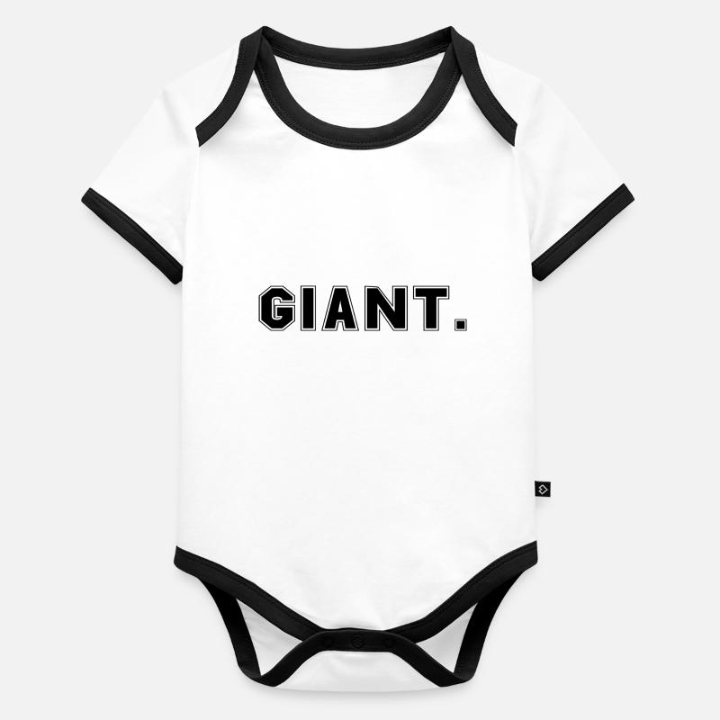 Giant, big, big, Goliath, mega, hero, hero, comic Organic Baby Contrasting Bodysuit