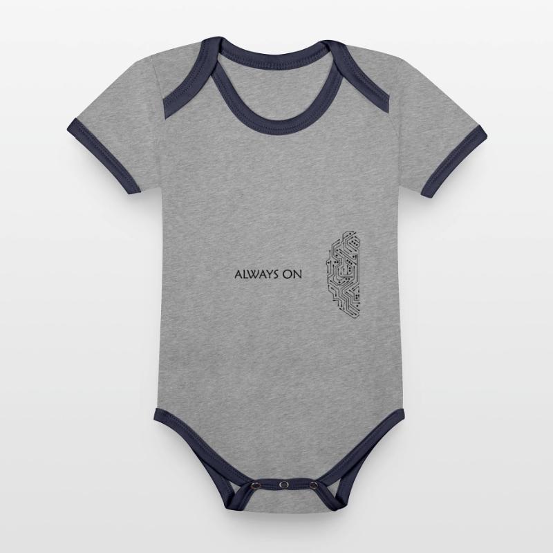 Programmierer Coder Entwickler Nerd Geek Geschenk Baby Bio-Kurzarm-Kontrastbody