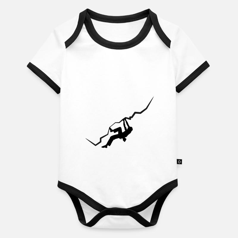 Grimpeur d’escalade de bloc vintage Body Bébé bio contrasté manches courtes