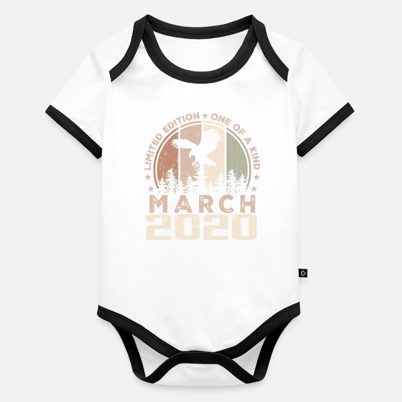 Incomparable since March 2020, 4th Anniversary Organic Baby Contrasting Bodysuit