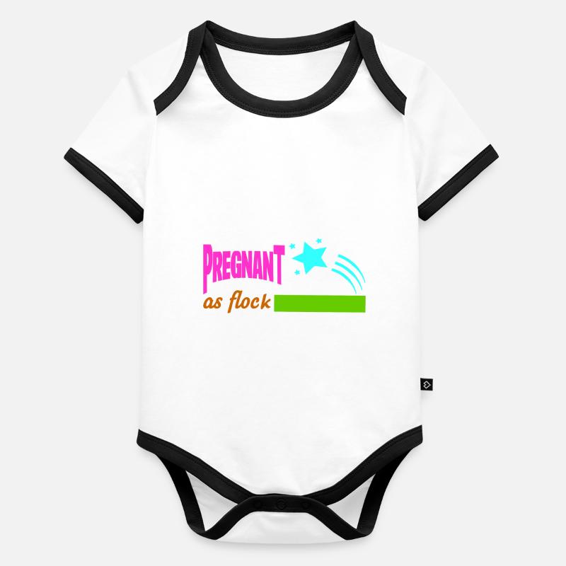 Mère Enceinte Bébé Nourrisson T-shirt Maman Body Bébé bio contrasté manches courtes