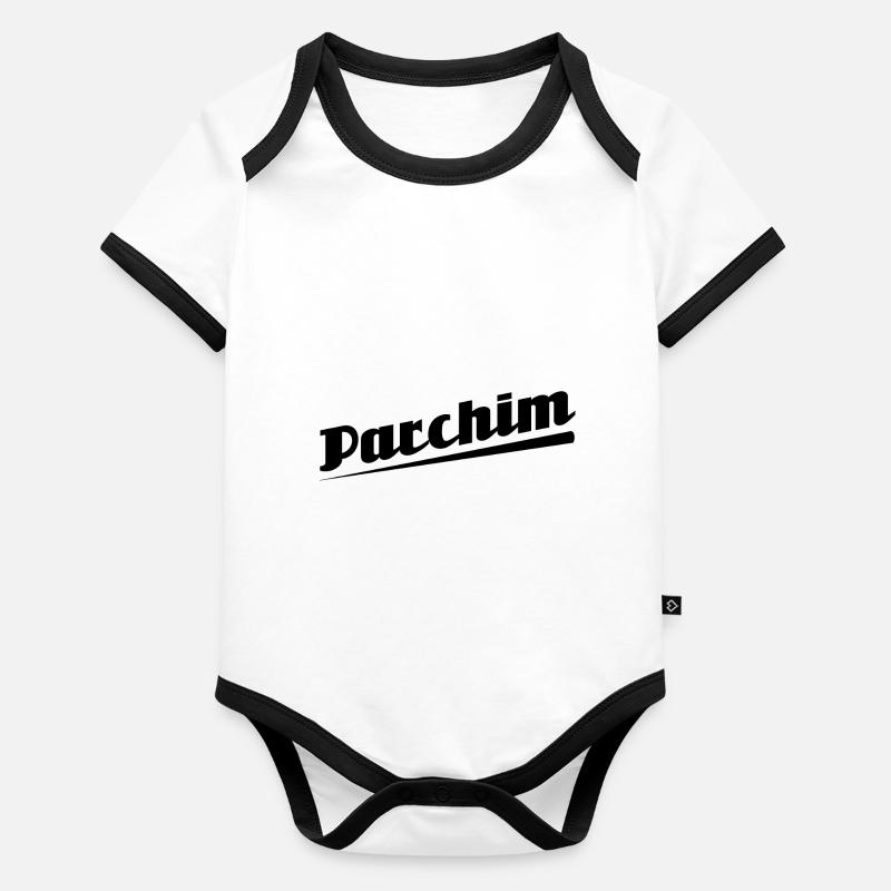 Parchim - Textdesign mit Stadtnamen Baby Bio-Kurzarm-Kontrastbody