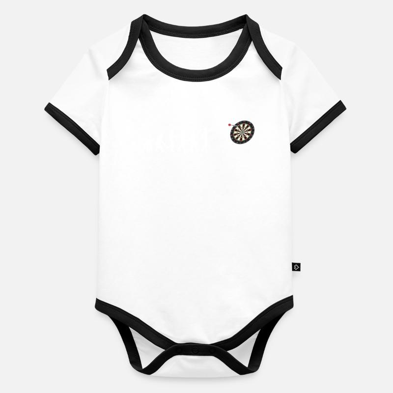 Dart Evolution Design for a Darts Player Organic Baby Contrasting Bodysuit