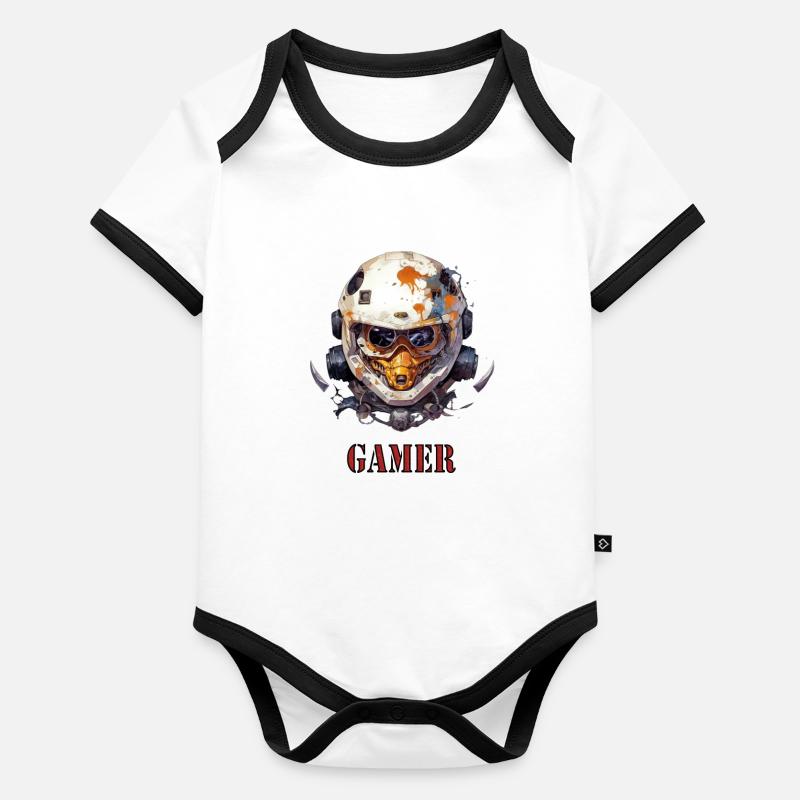 Spieler Baby Bio-Kurzarm-Kontrastbody