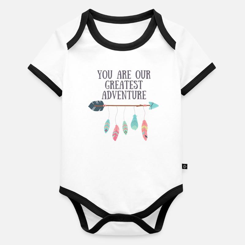 Greatest Adventure Baby Bio-Kurzarm-Kontrastbody