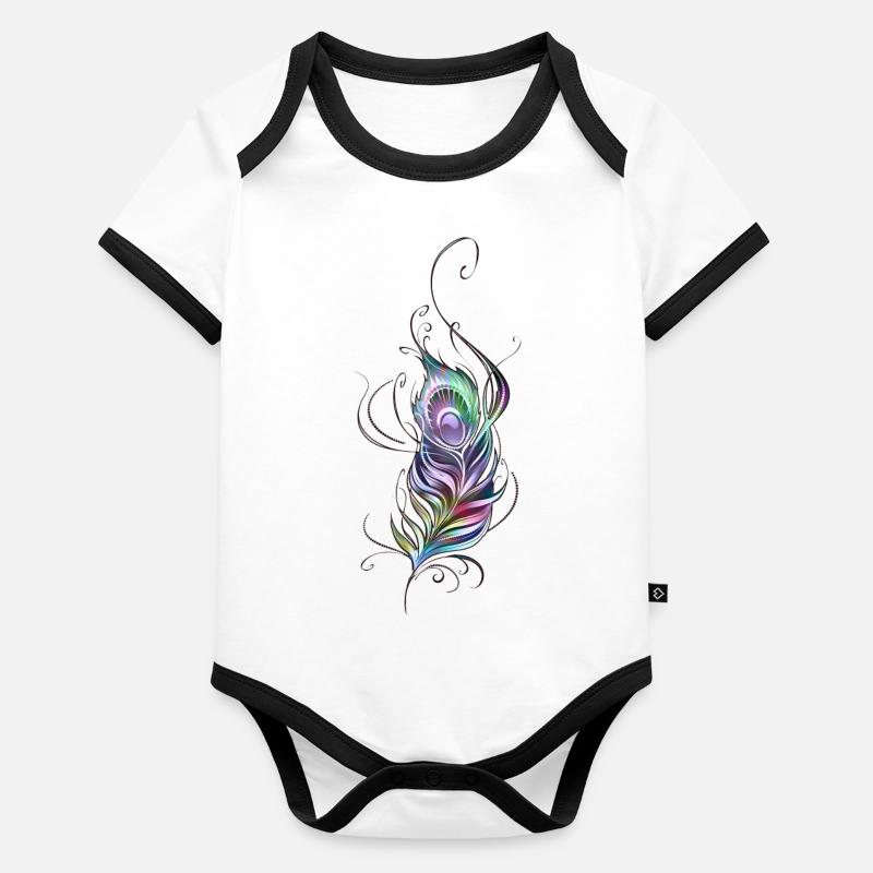 Feather Organic Baby Contrasting Bodysuit