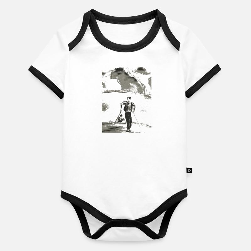 Schitour Baby Bio-Kurzarm-Kontrastbody