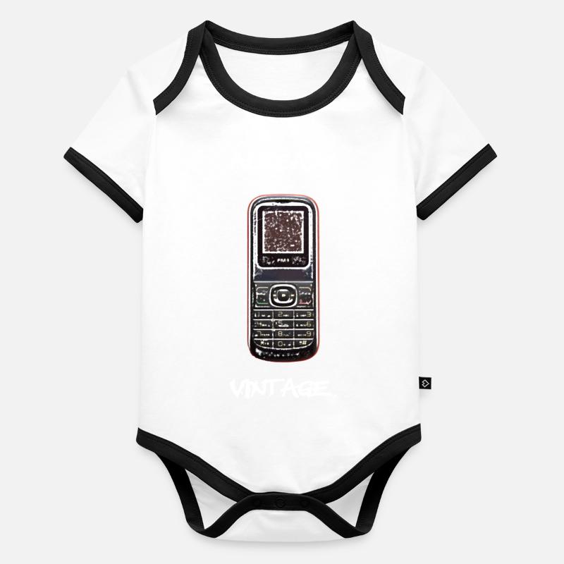déjà vintage Body Bébé bio contrasté manches courtes