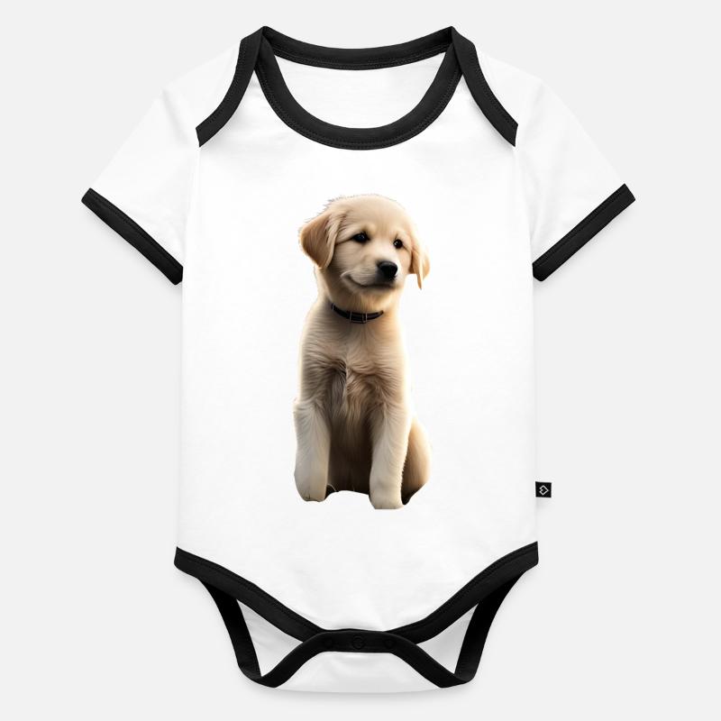 chien Body Bébé bio contrasté manches courtes