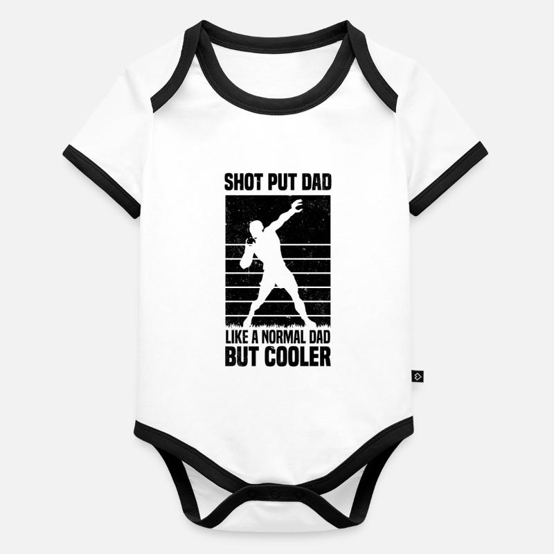 Lancer du poids Body Bébé bio contrasté manches courtes