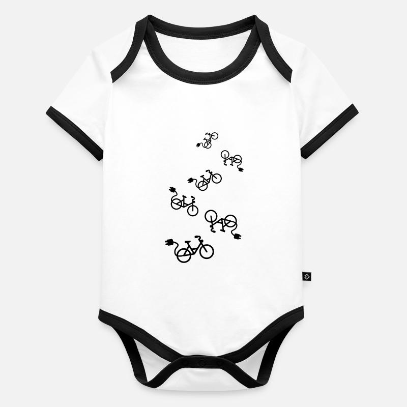 eBike Vélo Cyclisme Body Bébé bio contrasté manches courtes