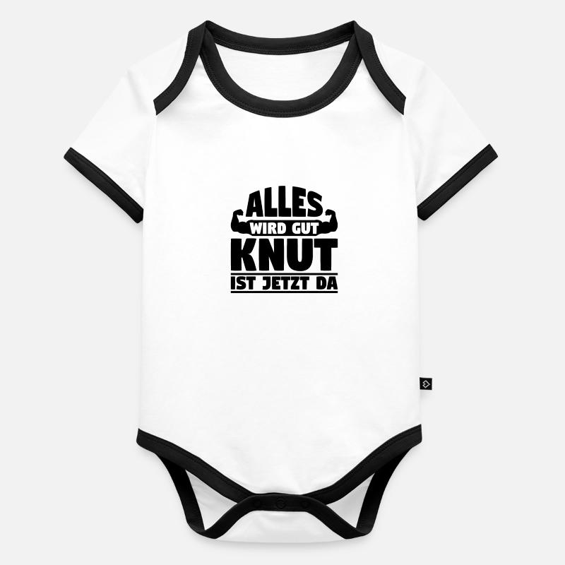 Alles wird gut Knut ist jetzt da Baby Bio-Kurzarm-Kontrastbody