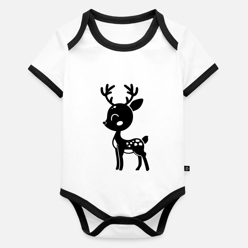 Deer Organic Baby Contrasting Bodysuit