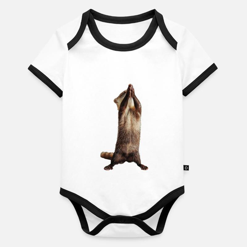 Baby Bio-Kurzarm-Kontrastbody