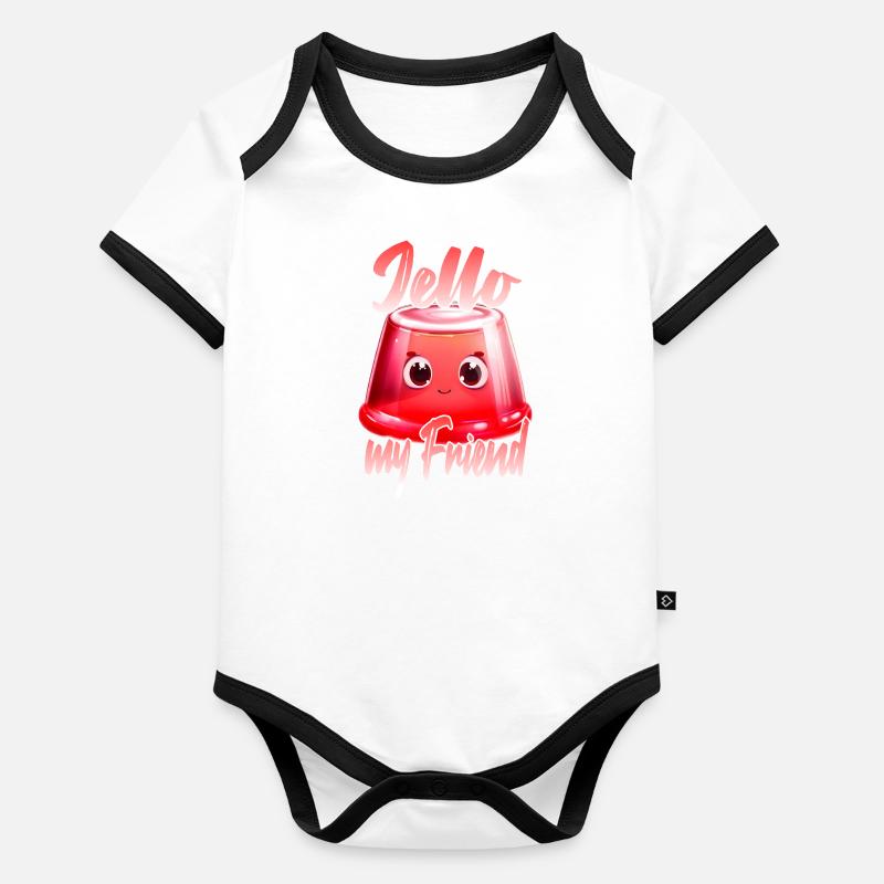 Jello mon ami Body Bébé bio contrasté manches courtes