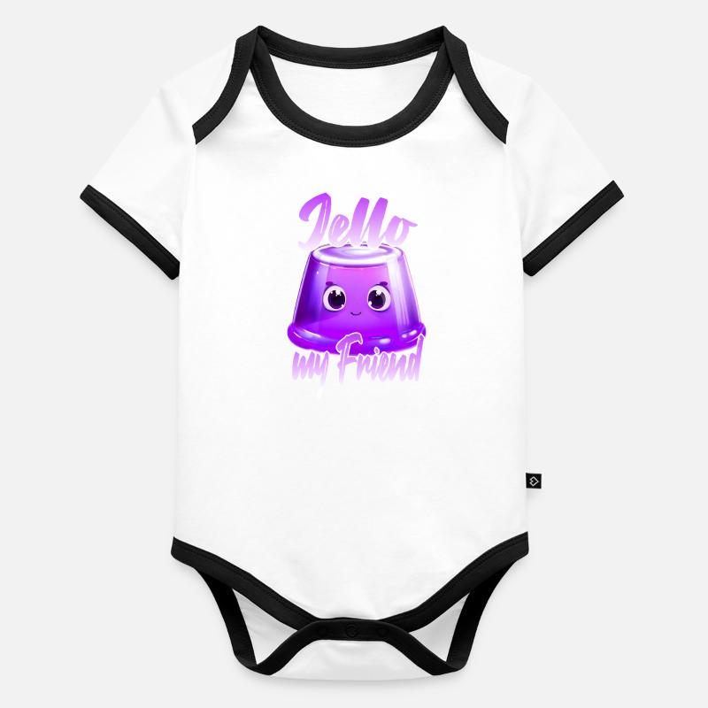 Jello mon ami Body Bébé bio contrasté manches courtes