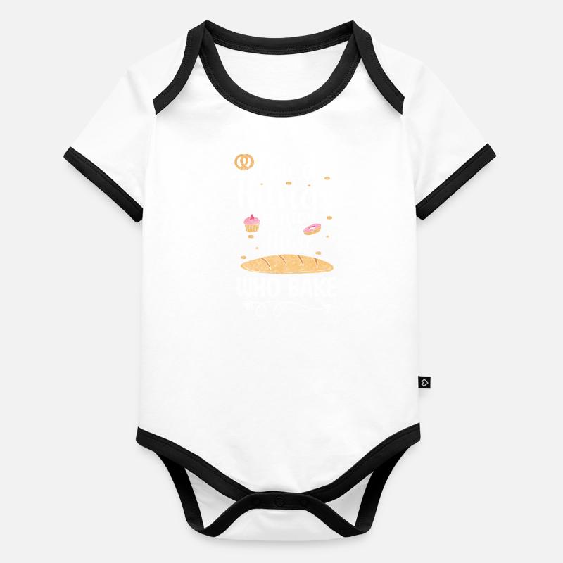 Bäcker Beruf Teig Baby Bio-Kurzarm-Kontrastbody