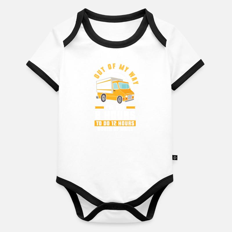 Postman Postman Parcels Courier Service Organic Baby Contrasting Bodysuit