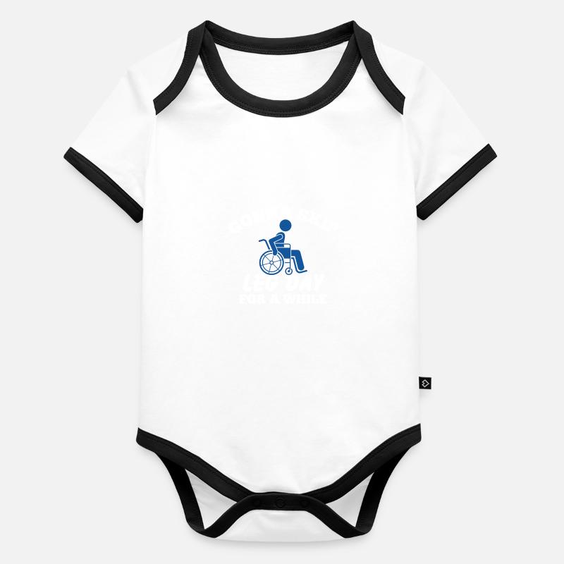 Leg Day Funny Handicap Workout Gym Amputee Baby Bio-Kurzarm-Kontrastbody