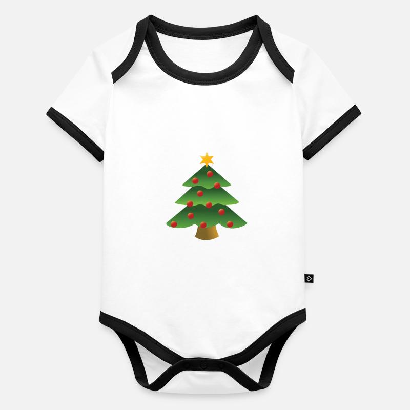 Fir tree Organic Baby Contrasting Bodysuit