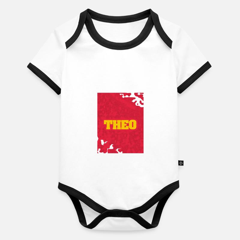 Théo Body Bébé bio contrasté manches courtes