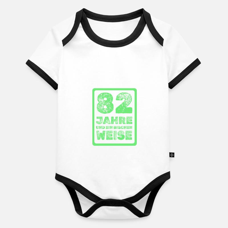 Alter 82 Baby Bio-Kurzarm-Kontrastbody
