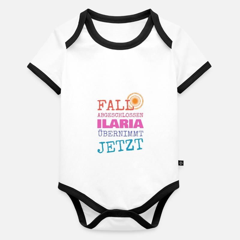 Ilaria comme prénom Body Bébé bio contrasté manches courtes