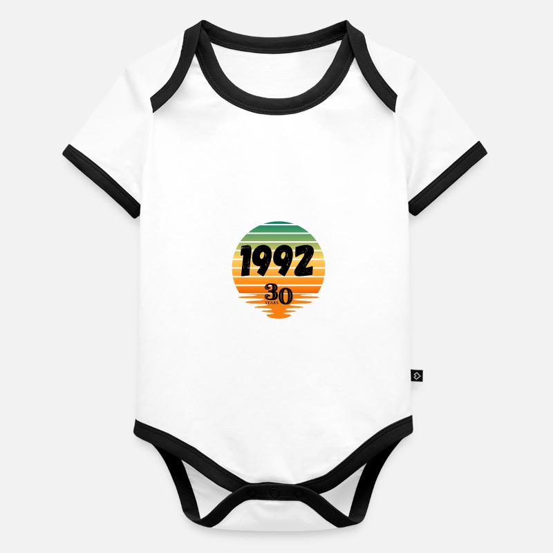 1992 Body Bébé bio contrasté manches courtes