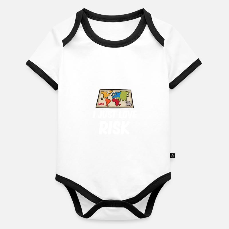 Risiko - I just love risk Baby Bio-Kurzarm-Kontrastbody