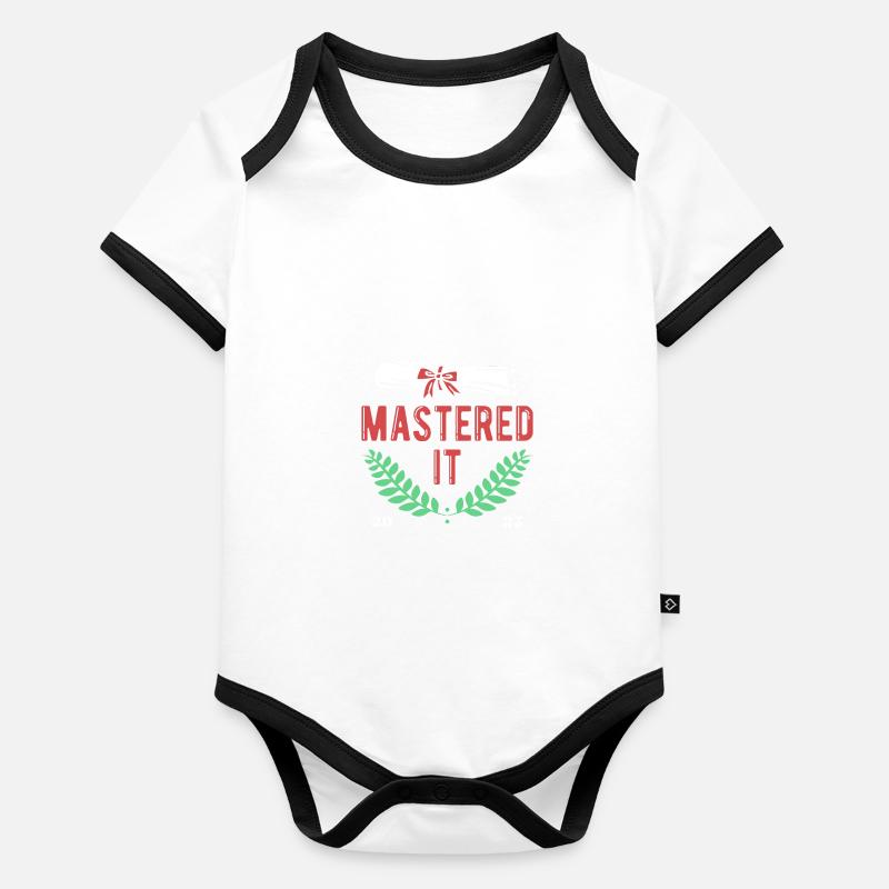 Master Université Body Bébé bio contrasté manches courtes