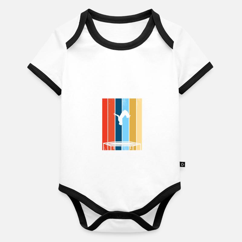 Trampoline jumper trampoline Body Bébé bio contrasté manches courtes