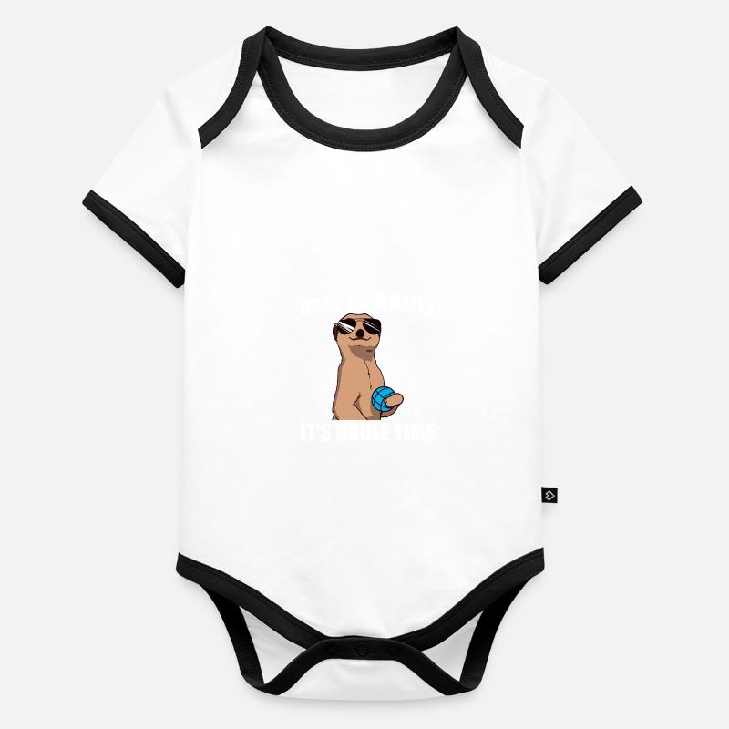 Grab your balls Bocce Boule Boulespieler Baby Bio-Kurzarm-Kontrastbody