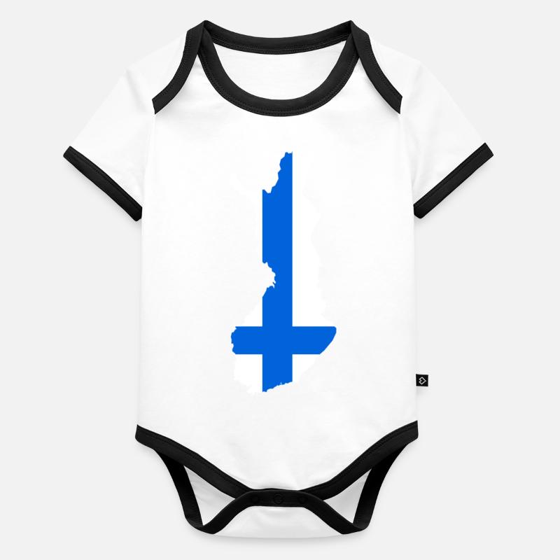 Finland Body Bébé bio contrasté manches courtes