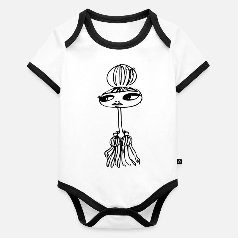 Fille de mode Body Bébé bio contrasté manches courtes