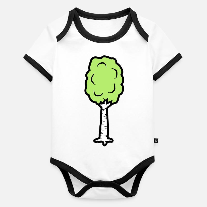 Bande dessinée Birke Body Bébé bio contrasté manches courtes