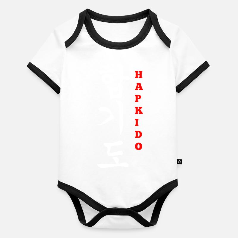 Hapkido-Kampfkunst-Geschenk Baby Bio-Kurzarm-Kontrastbody