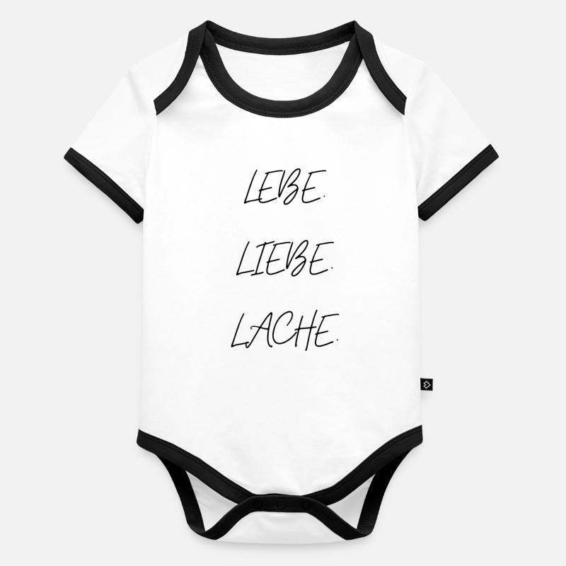 LEBE LIEBE LACHE Baby Bio-Kurzarm-Kontrastbody