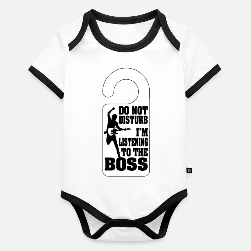Nicht stören, ich höre dem Chef zu Baby Bio-Kurzarm-Kontrastbody
