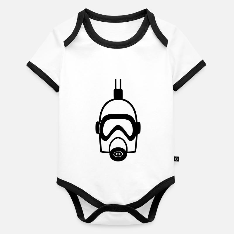 Masque a gaz Body Bébé bio contrasté manches courtes