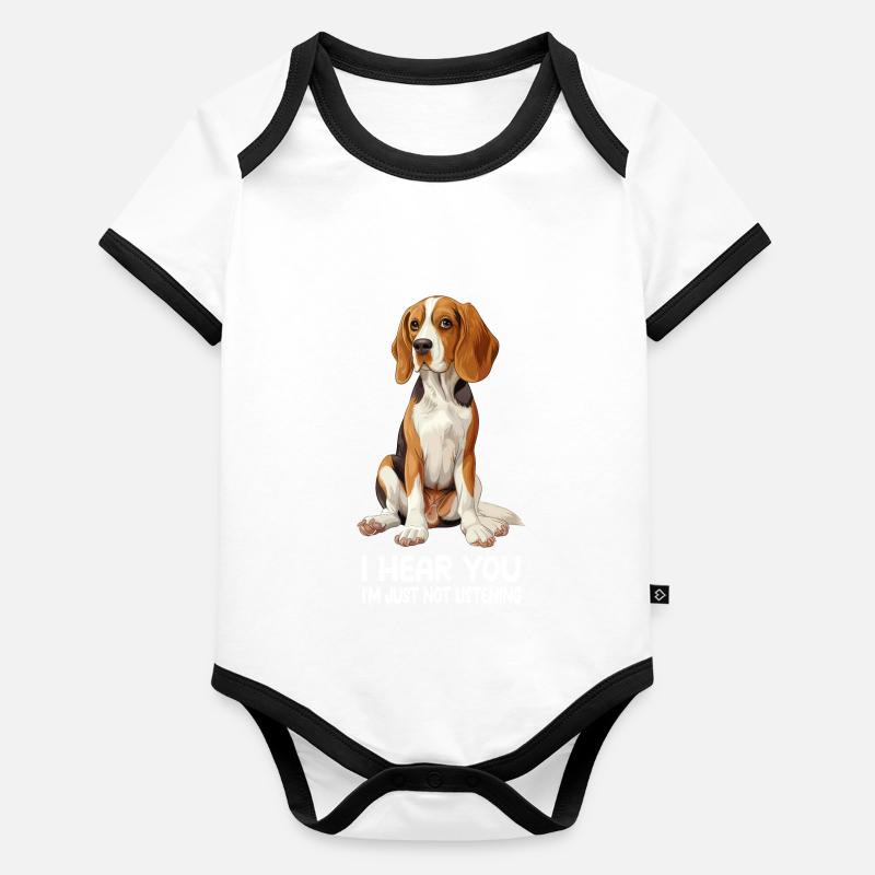 Beagle Organic Baby Contrasting Bodysuit
