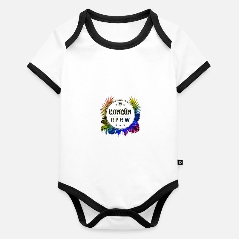 Cancun Crew Bunt Baby Bio-Kurzarm-Kontrastbody
