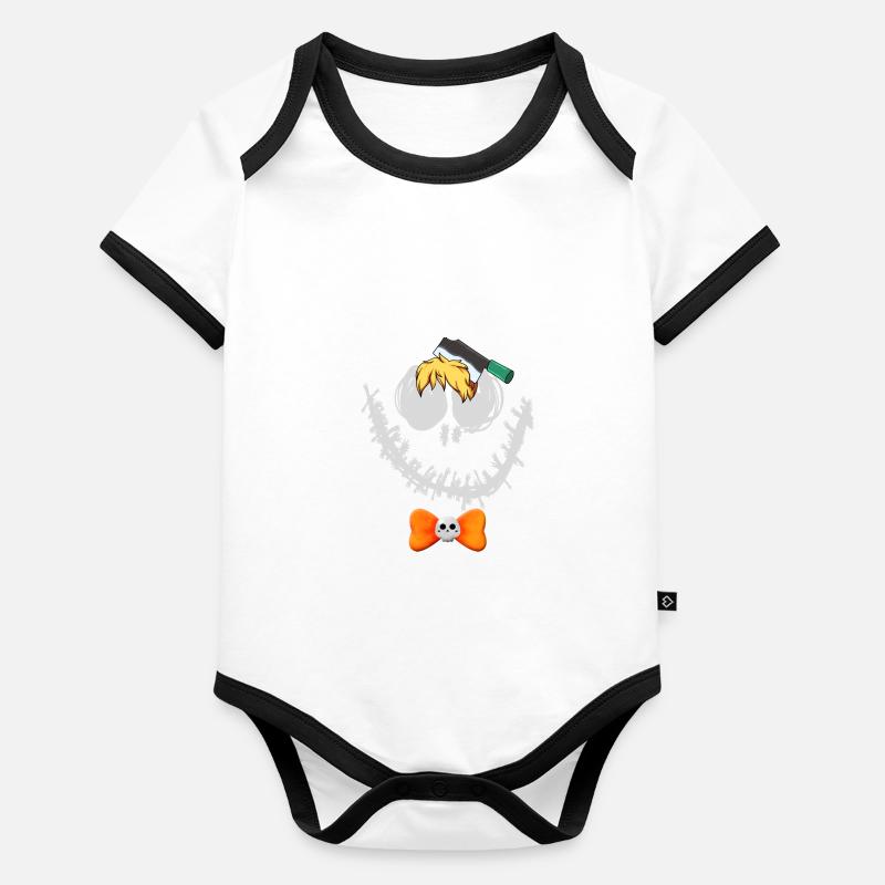 Gesicht,comic,halloween, Monster Baby Bio-Kurzarm-Kontrastbody