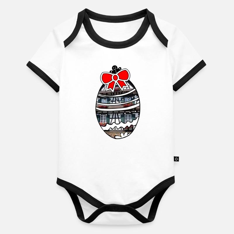 Alsace Easter egg Organic Baby Contrasting Bodysuit