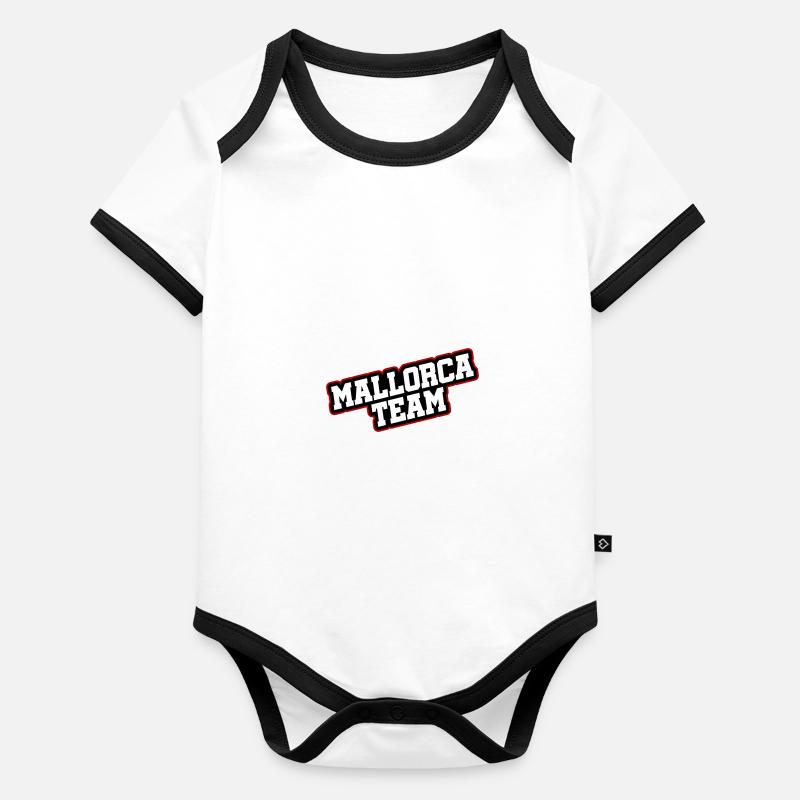 Équipe de Majorque Body Bébé bio contrasté manches courtes