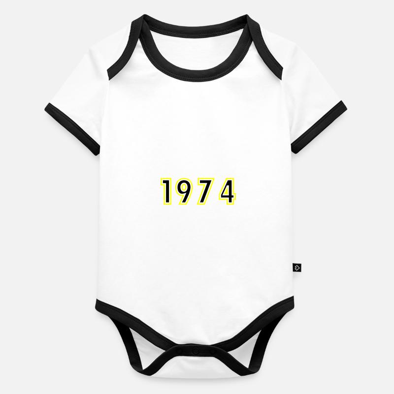 1974 Jahr Geburtstag Baby Bio-Kurzarm-Kontrastbody