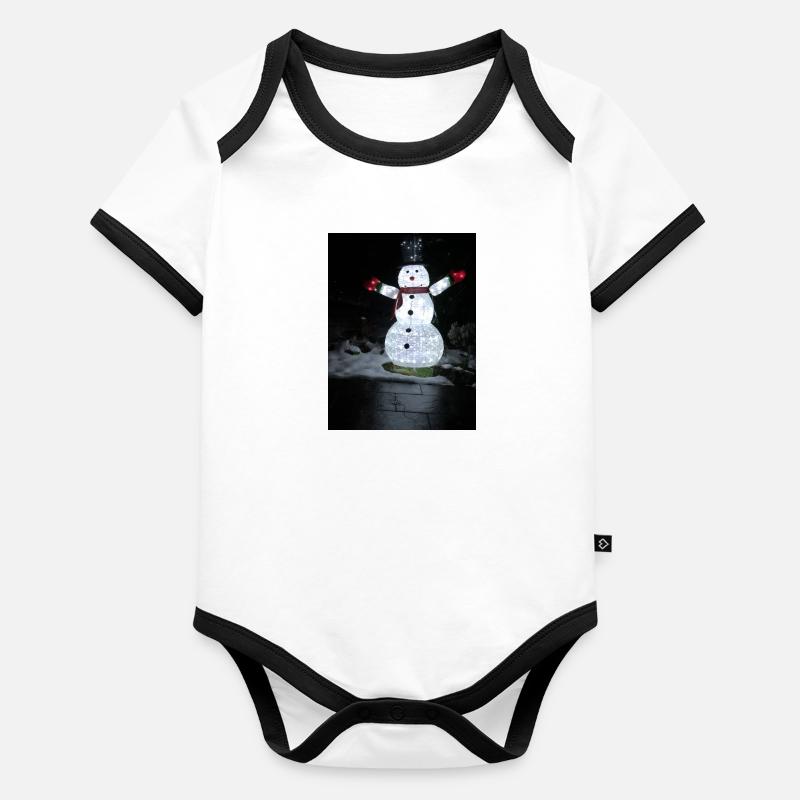 Style givré Body Bébé bio contrasté manches courtes